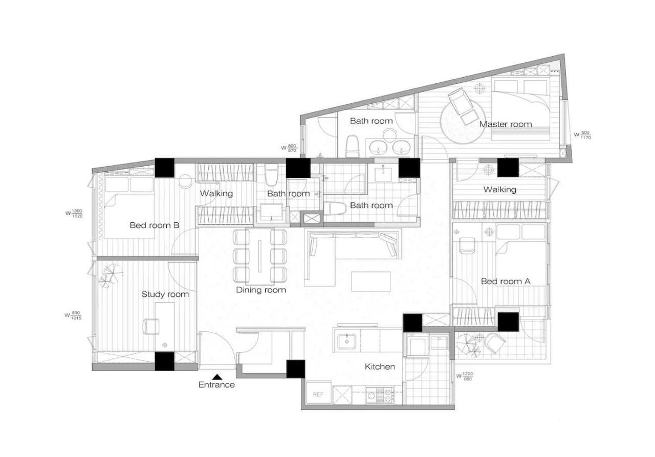 3 Bedrooms And 1 Study And 3 Bathrooms Near Taipei 101 & Mrt Zewnętrze zdjęcie